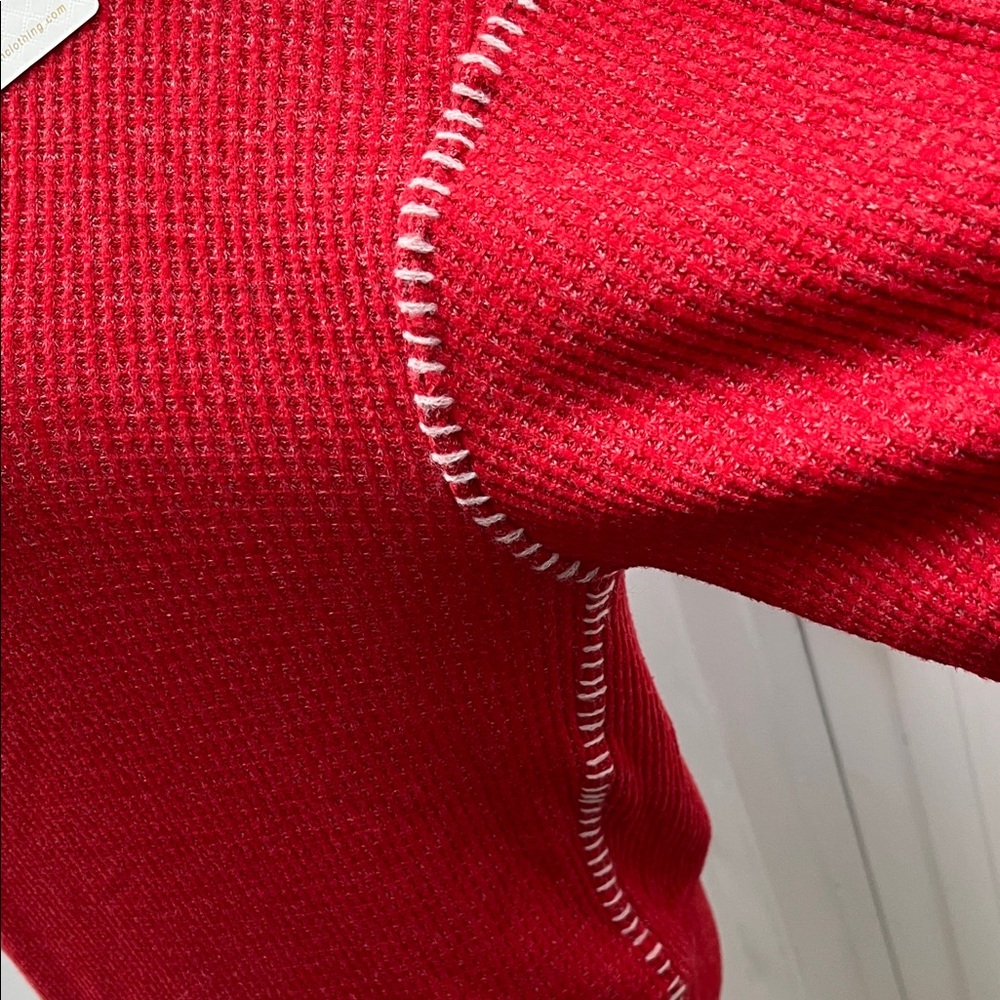 NWT Dylan Brushed Waffle Blanket Stitch Sweatshirt - Picture 6 of 10